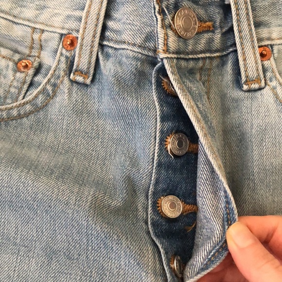 Re/Done Aged Indigo Destroy 90s Low Slung Short 23 - Picture 8 of 15